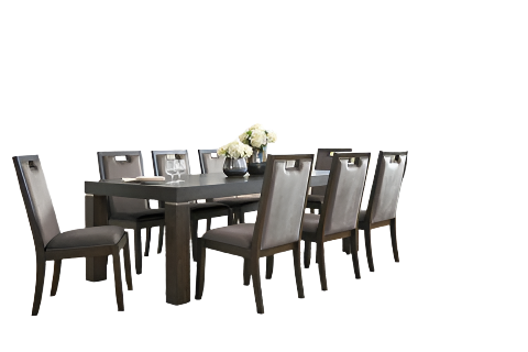 Hyndell Dining Table with 4 Side Chairs and Server