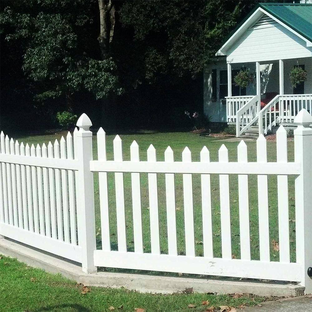 Weatherables 4 in. x 4 in. x 6 ft. White Vinyl Fence End Post LWPT-END-4X72