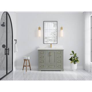 Willow Collections Boston 42 in. W x 22 in. D x 36 in . H Bath Vanity in Evergreen with 2