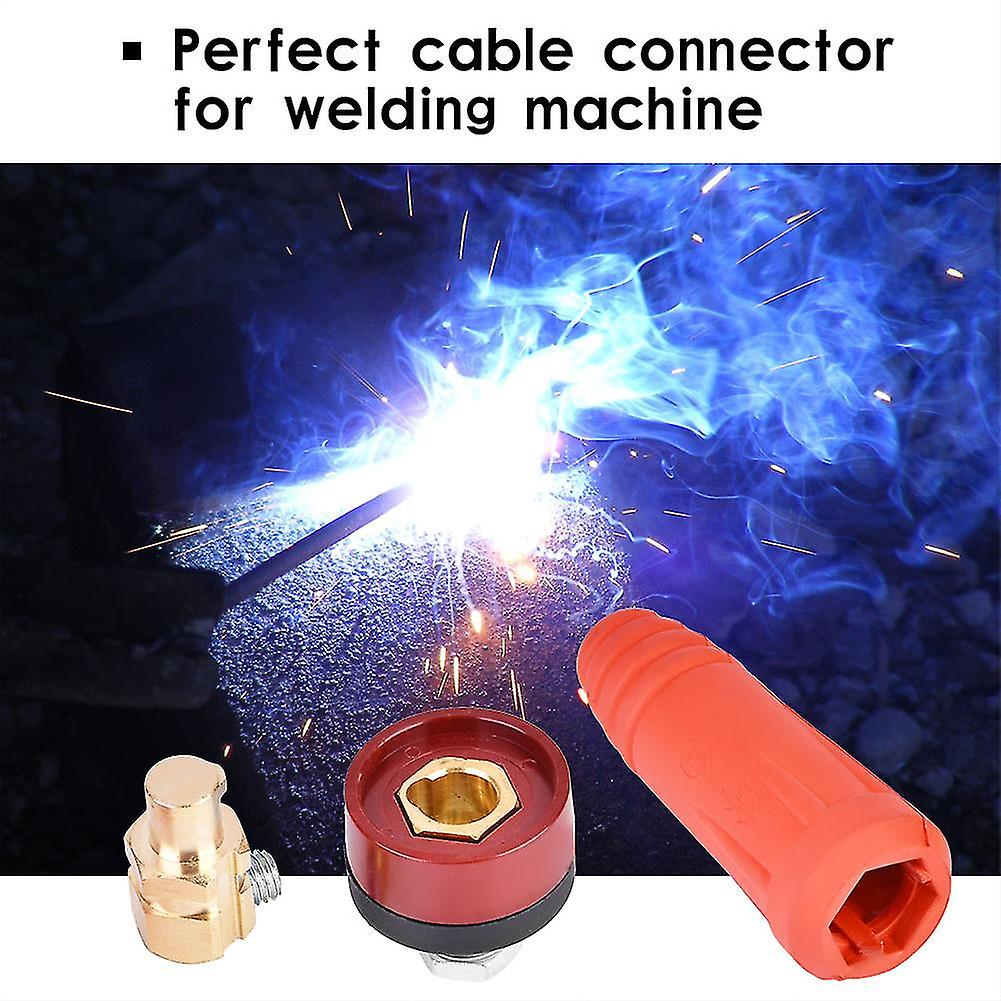 1Pcs DKJ35-50 Red European Style Welding Cable Rapid Connector Quick Fitting Adapter