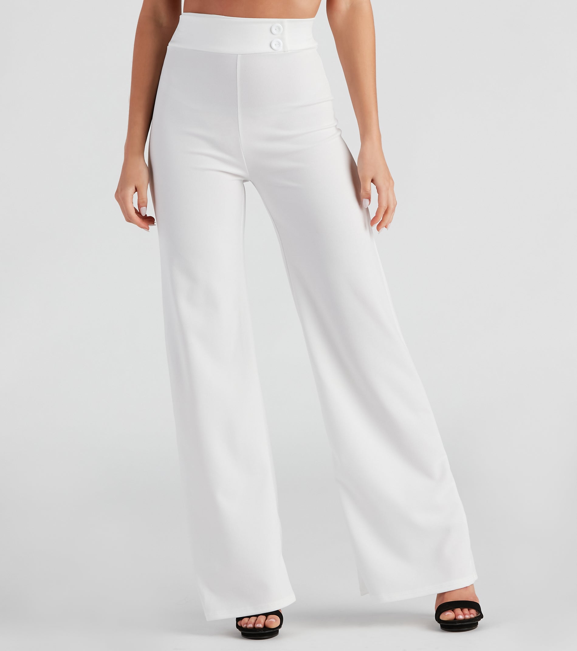 All The Class Crepe Wide Leg Pants