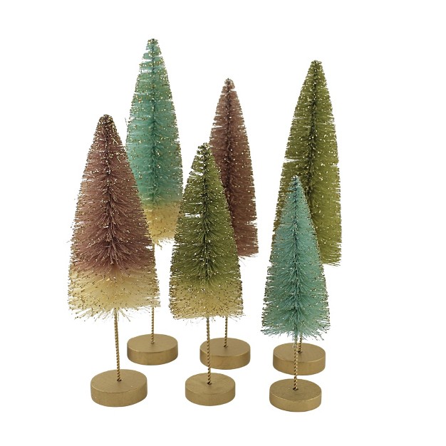 Christmas Pastel Forest Bottle Brush Tree Bethany Lowe Designs Inc Decorative Figurines