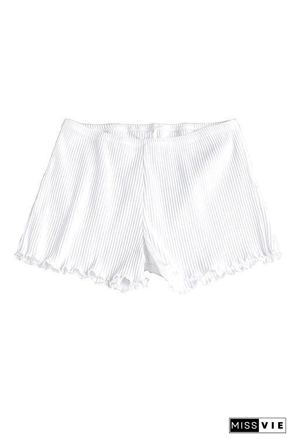 Solid Ruffles Shorts