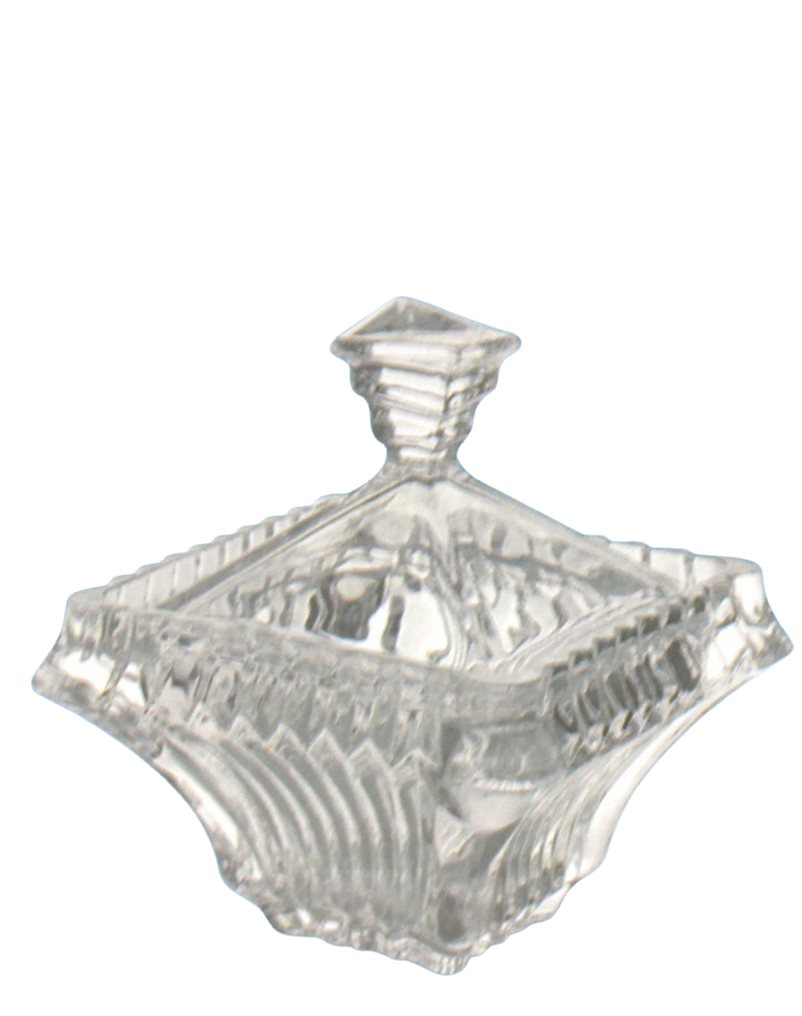 Dome Shape Glass Sugar Serving Bowl with Lid Candy Dish With Cover