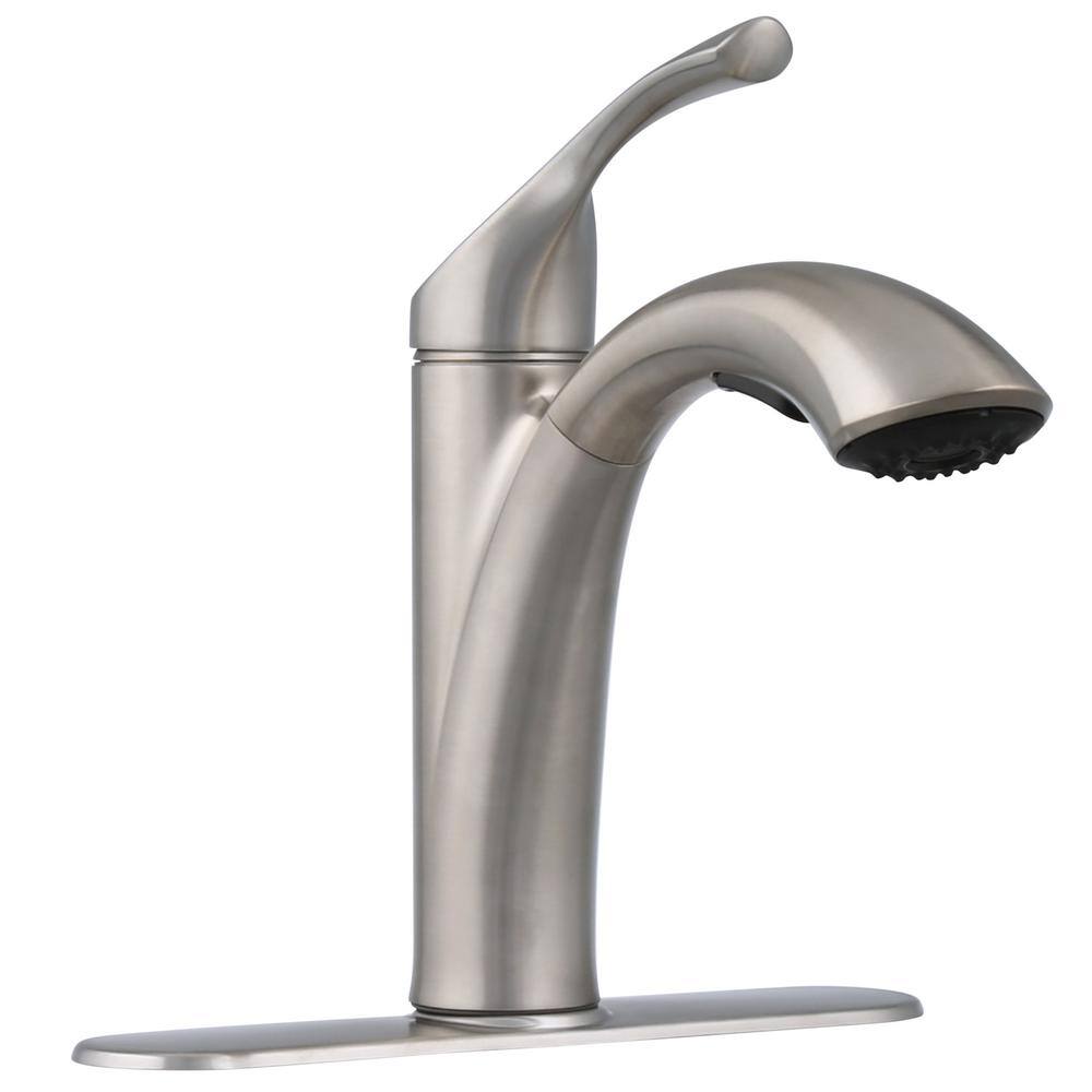 KOHLER Mistos Single-Handle Pull-Out Sprayer Kitchen Faucet In Stainless Steel K-R72510-SD-VS