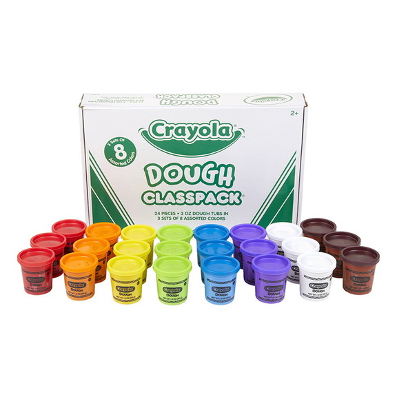 Crayola BIN570171 Classpack Dough 24 3Oz Tubs  Ass...