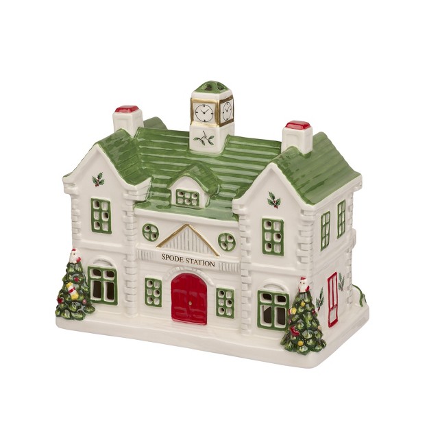 Spode Christmas Tree Led Village Train Station6 5 X 4 3 X 5 5 Inch