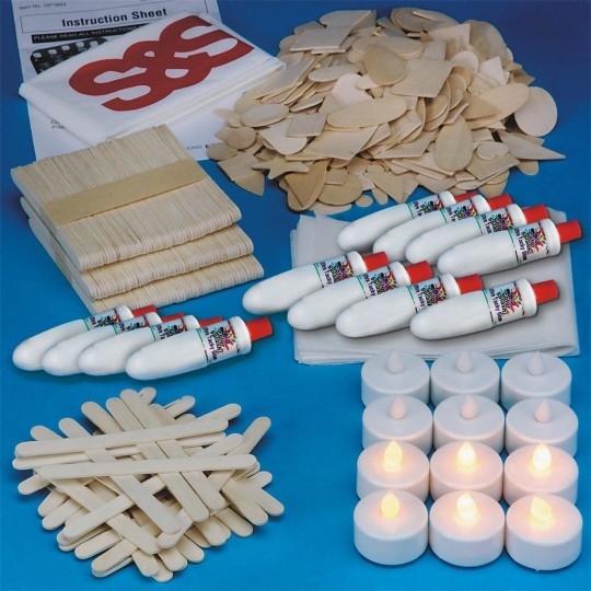 S S Worldwide Craft Stick Lantern Craft Kit