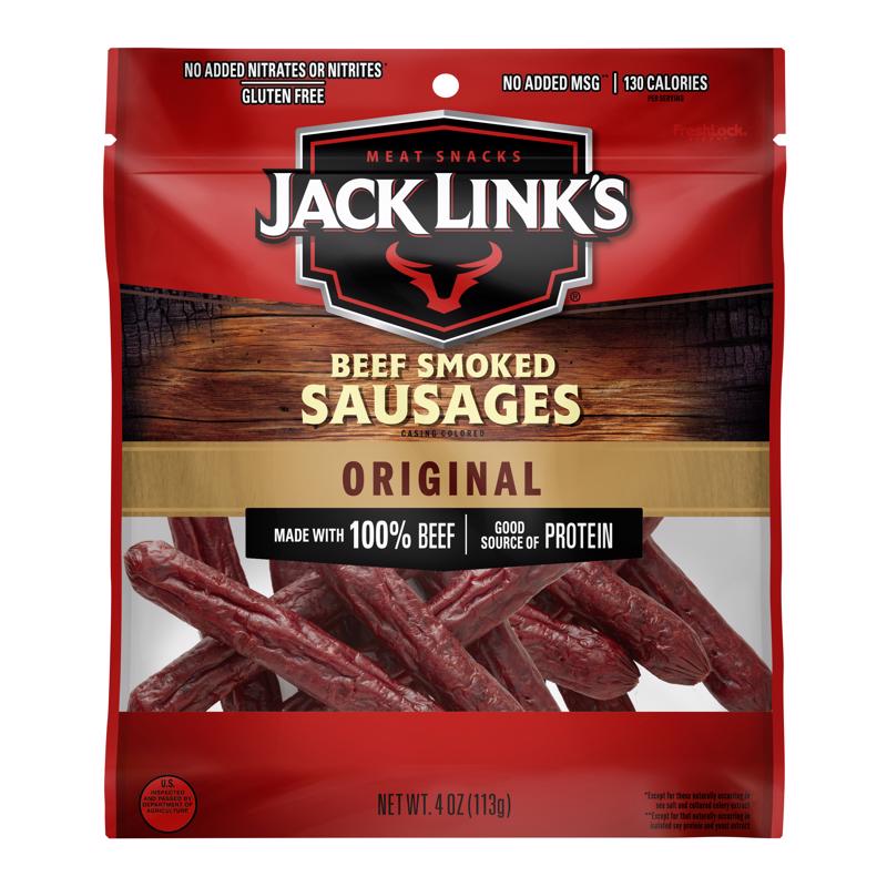 BEEF SAUSAGE SMKD 4OZ