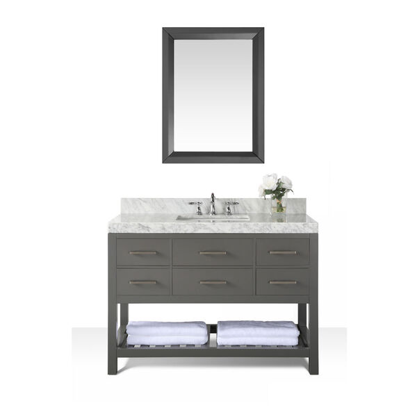 Elizabeth Sapphire Gray 48-Inch Vanity Console with Mirror