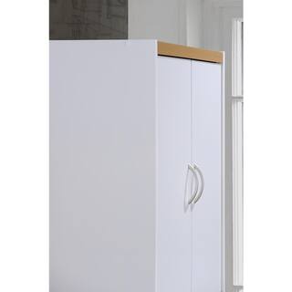 HODEDAH 4-Door White Kitchen Pantry HI224 White