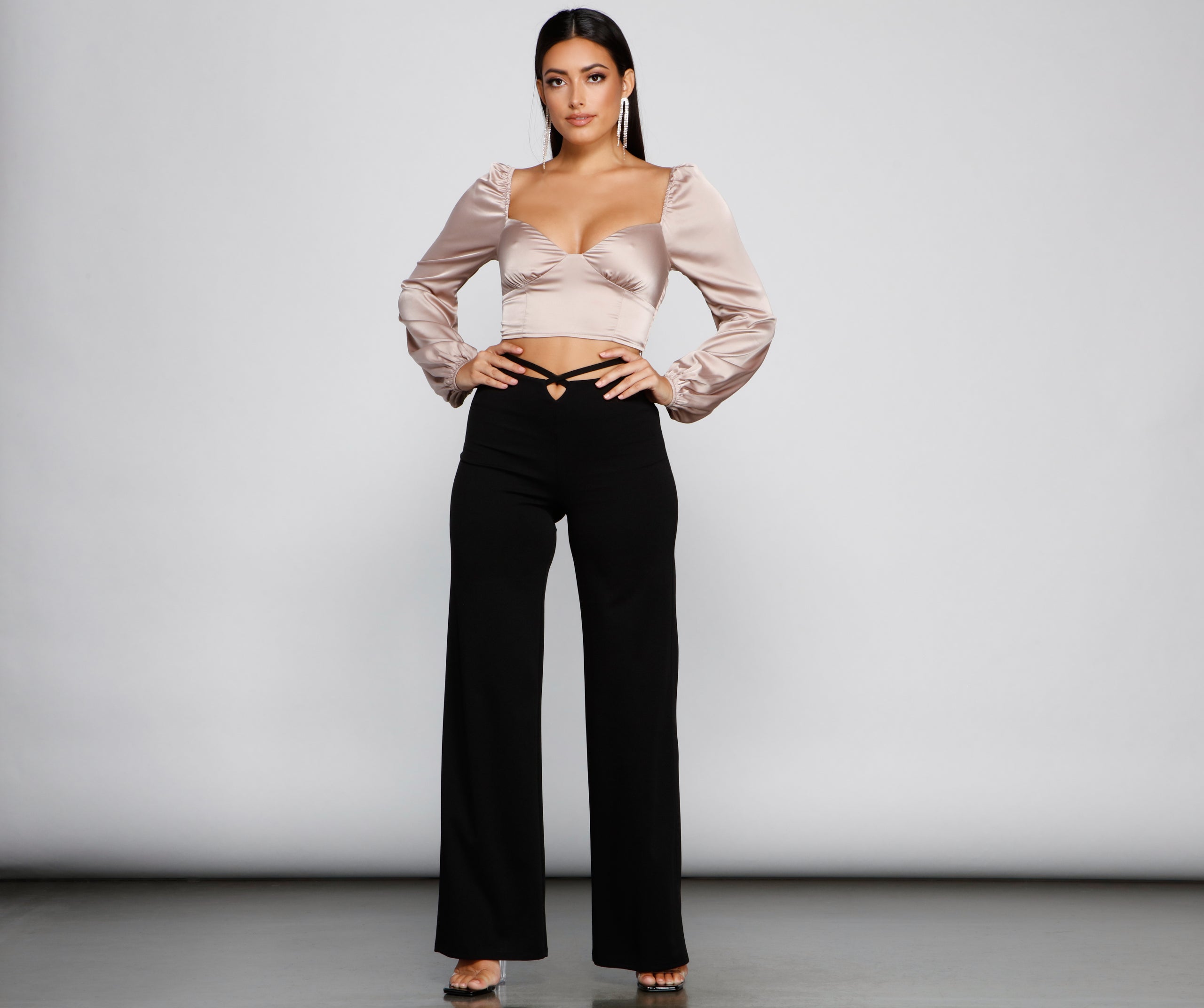 So Sleek Flared High Waist Pants