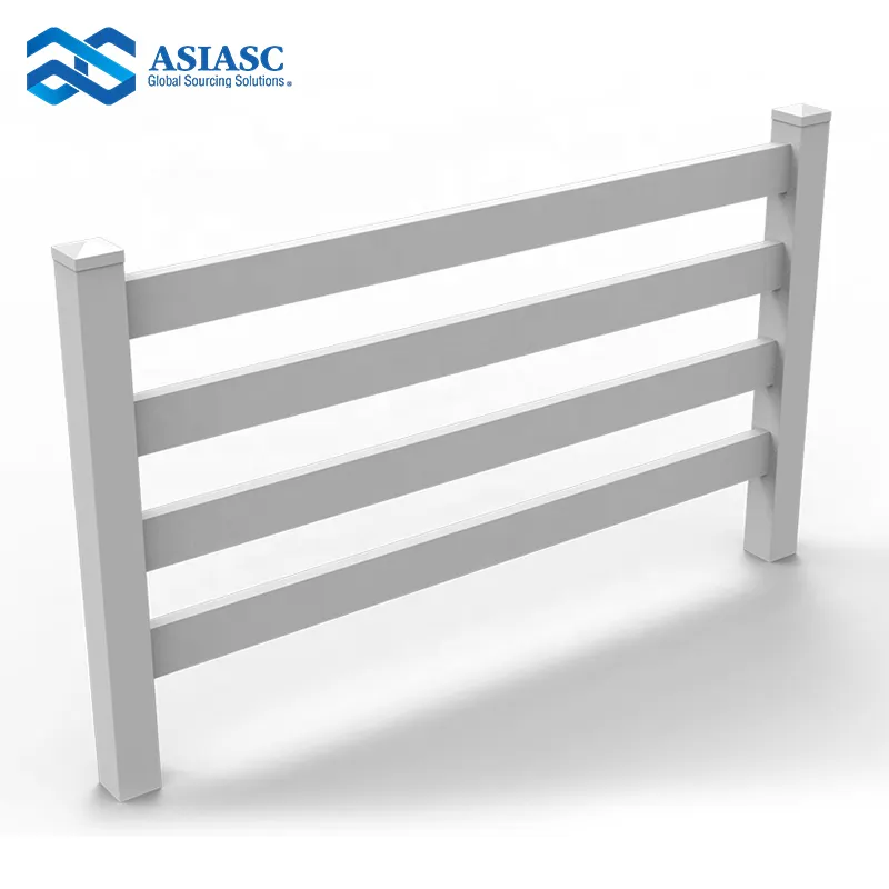 Wholesale Various Sizes Easy To Assemble White Hot Sale Cheap Plastic Ranch Pastoral Farm Pvc Fence Horse 4 Rail Fence