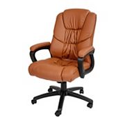 Emma and Oliver Big and Tall 400 lb. Rated Black LeatherSoft Office Chair - Executive Office Chair