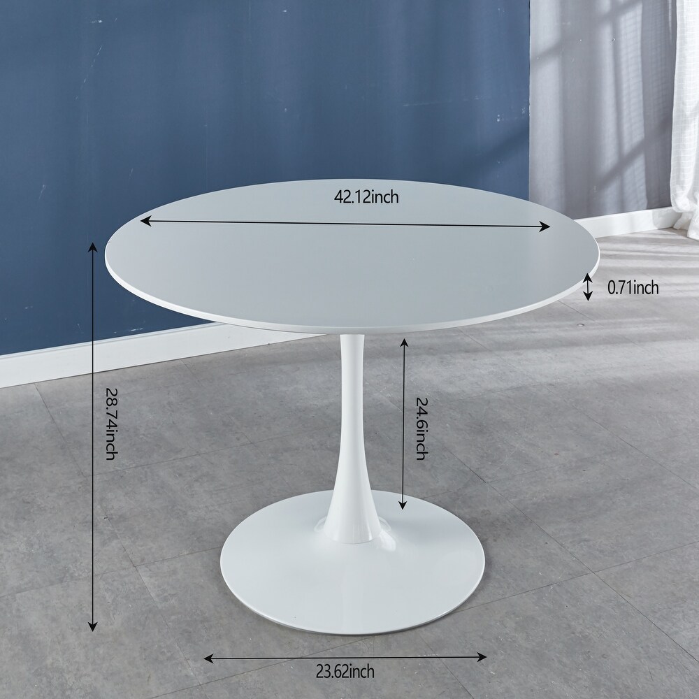 Sturdy Structure White Tulip Table Mid Century Dining Table for With Round Table Top  Pedestal Dining Table  End Table Leisure