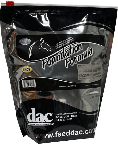 DAC Foundation Formula Hoof Health Powder Horse Supplement， 5-lb bucket