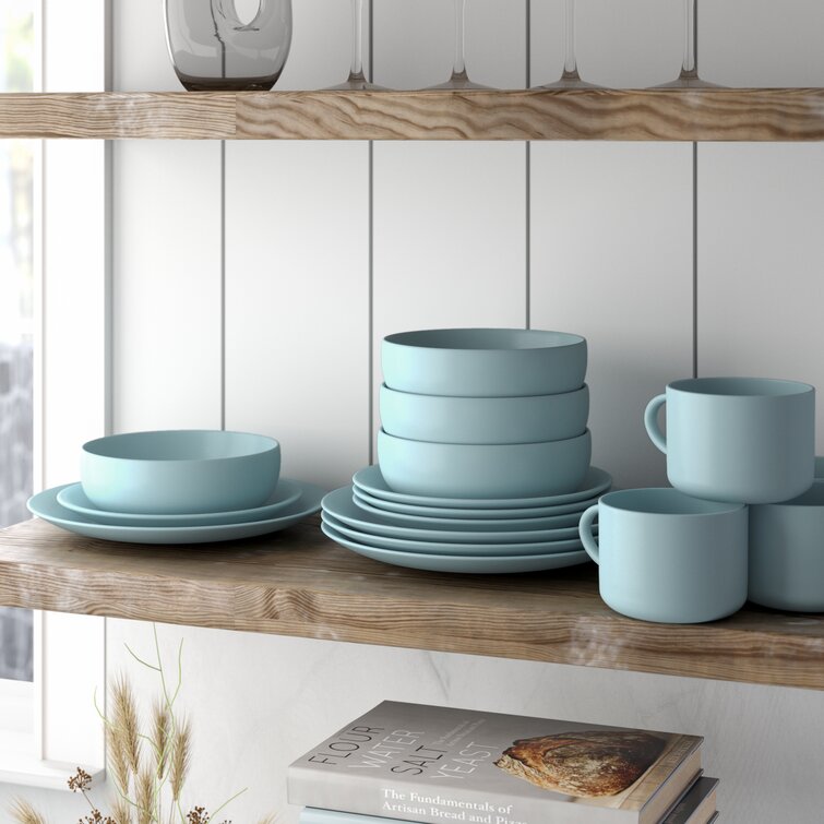 Ten Strawberry Street Wazee Matte Stoneware Dinnerware Set - Service for 4