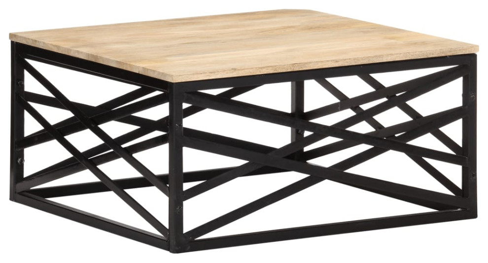 vidaXL Coffee Table End Sofa Table Living Room Furniture Solid Wood Acacia   Industrial   Coffee Tables   by vidaXL LLC  Houzz