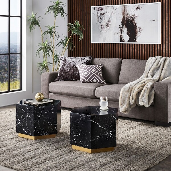 Darcy Faux Marble Coffee Table by iNSPIRE Q Bold