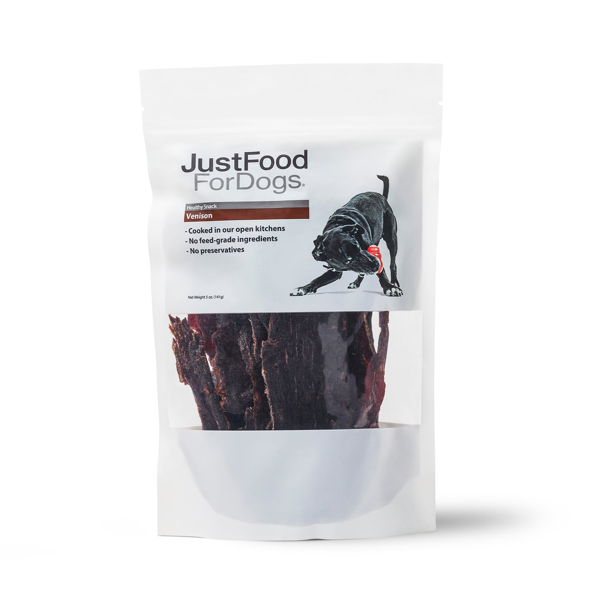 JustFoodForDogs Snacks Venison Cap Steak Dog Treats， 5 oz.