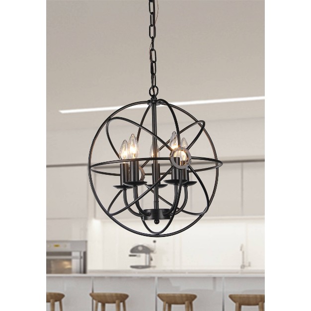 X 18 quot X 14 quot 5 light Meila Chandelier Black Warehouse Of 