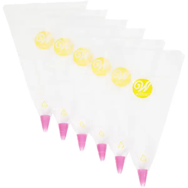 Wilton 6 Piece Disposable Decorating Bag with Tips