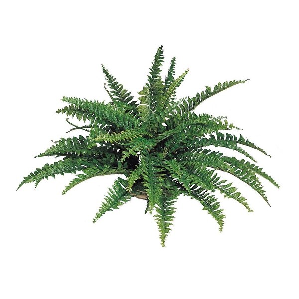 Green Enchantment Boston Fern: 34Inch Faux Silk Plant with 50 Fronds，Resilient to Sunlight