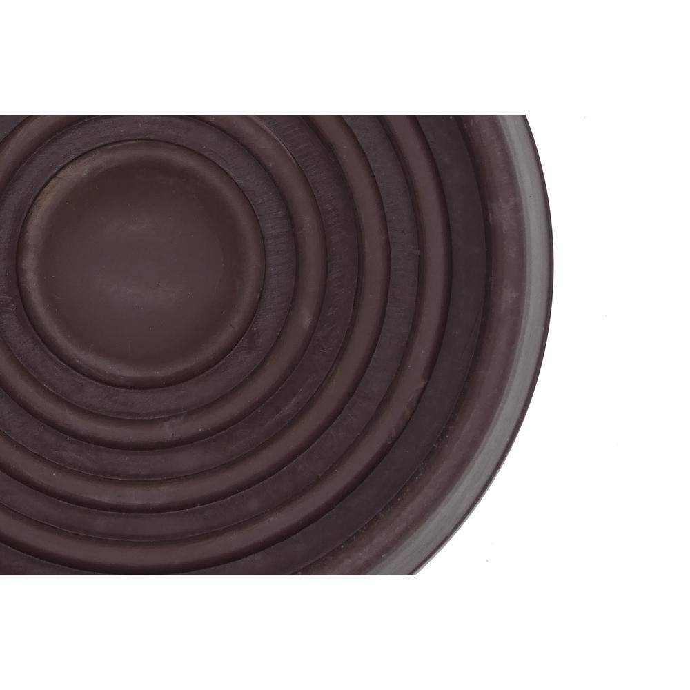 Everbilt 1-34 in. Brown Square Smooth Rubber Floor Protector Furniture Cups for Carpet  Hard Floors (4-Pack) 49077