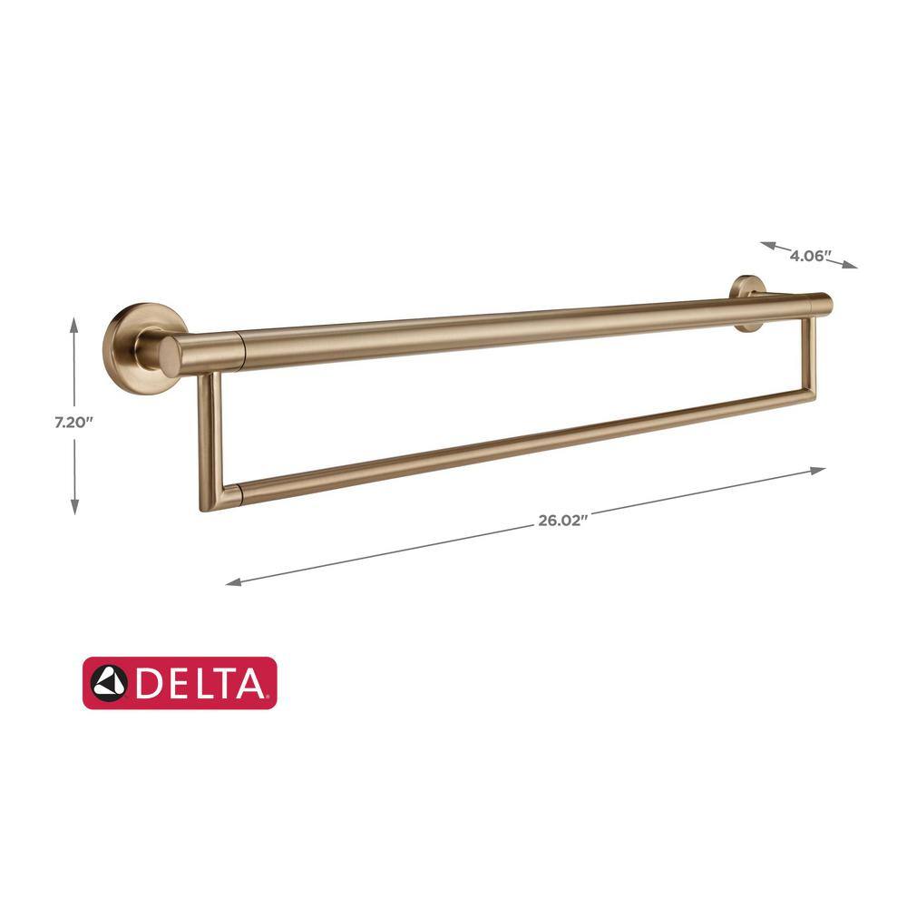 Delta Decor Assist Contemporary 24 in. Towel Bar with Assist Bar in Champagne Bronze 41519-CZ