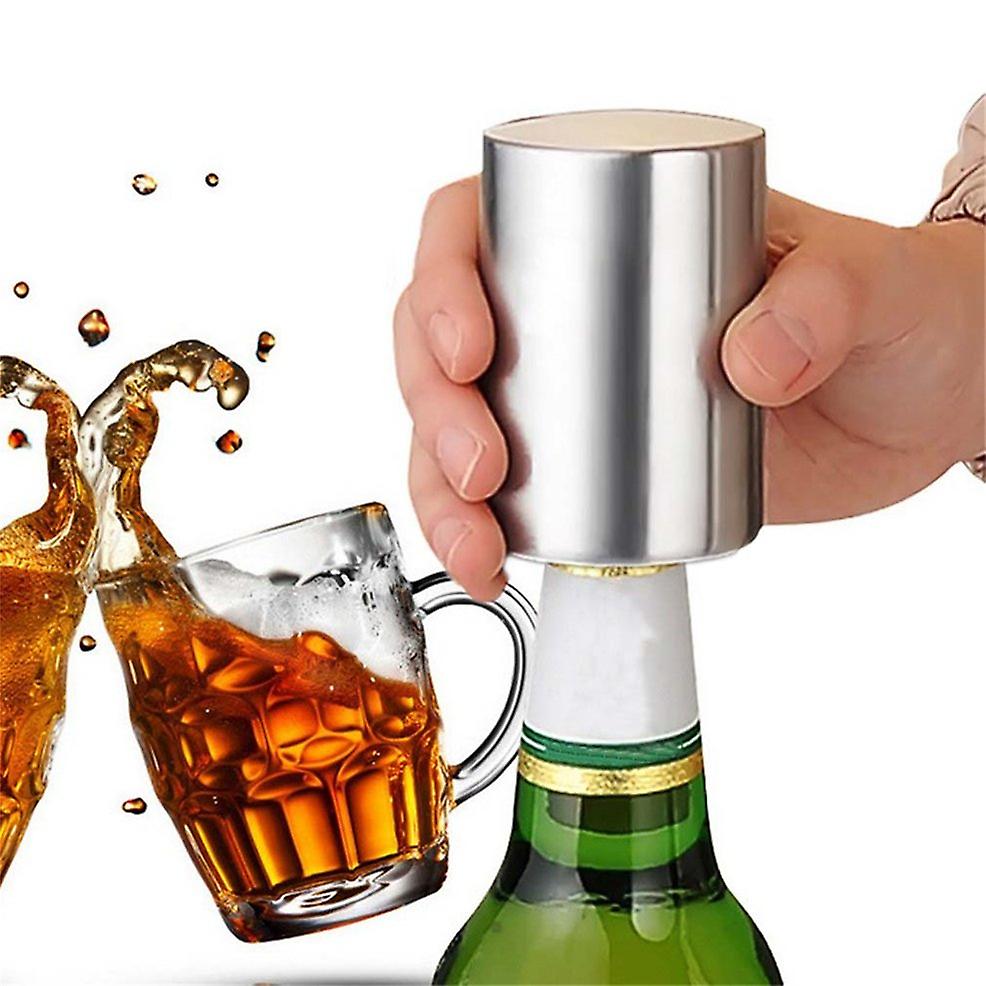 Automatic Stainless Steel Bar Wine Beer Soda Glass Cap Bottle Opener Open Tool