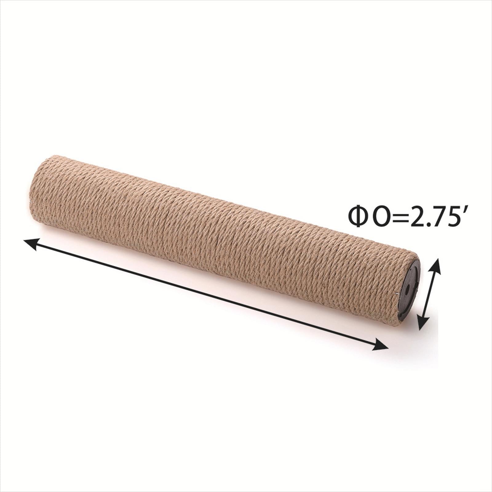 Scratch Post Refill Pole， Natural Sisal Rope Extension Post Interactive Toy DIY Cat Replacement for Indoor Playing， Brown 30cm