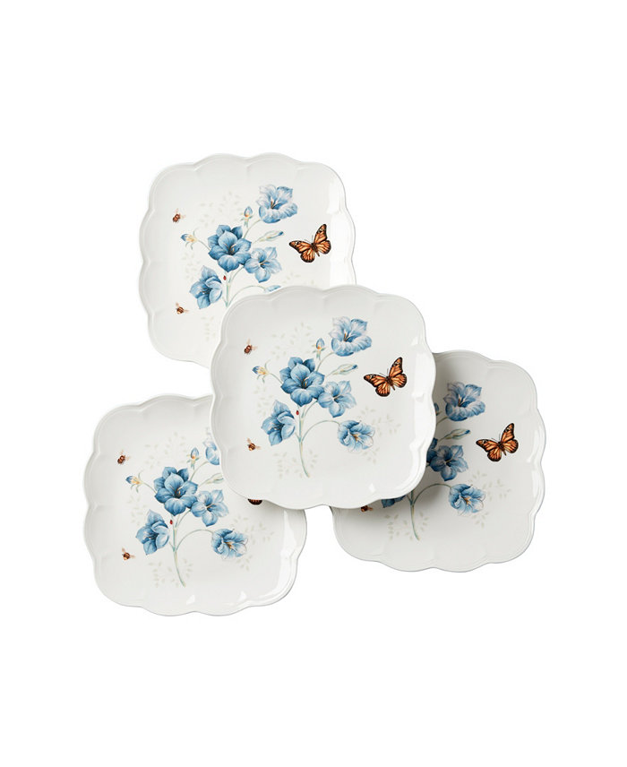 Lenox Butterfly Meadow Square Dinner Plate Set Set of 4