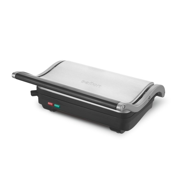 Salton Stainless Steel Panini Grill Silver