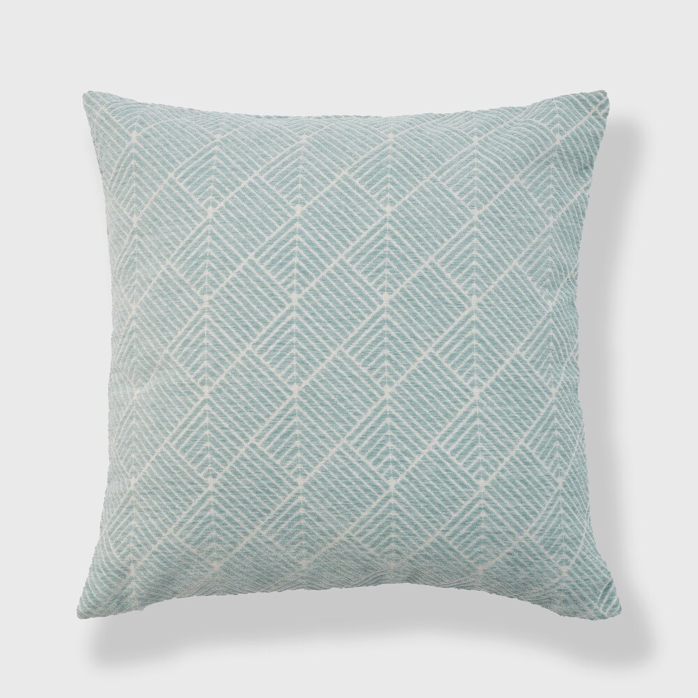 Diamond Geo Chenille Woven Jacquard Pillow