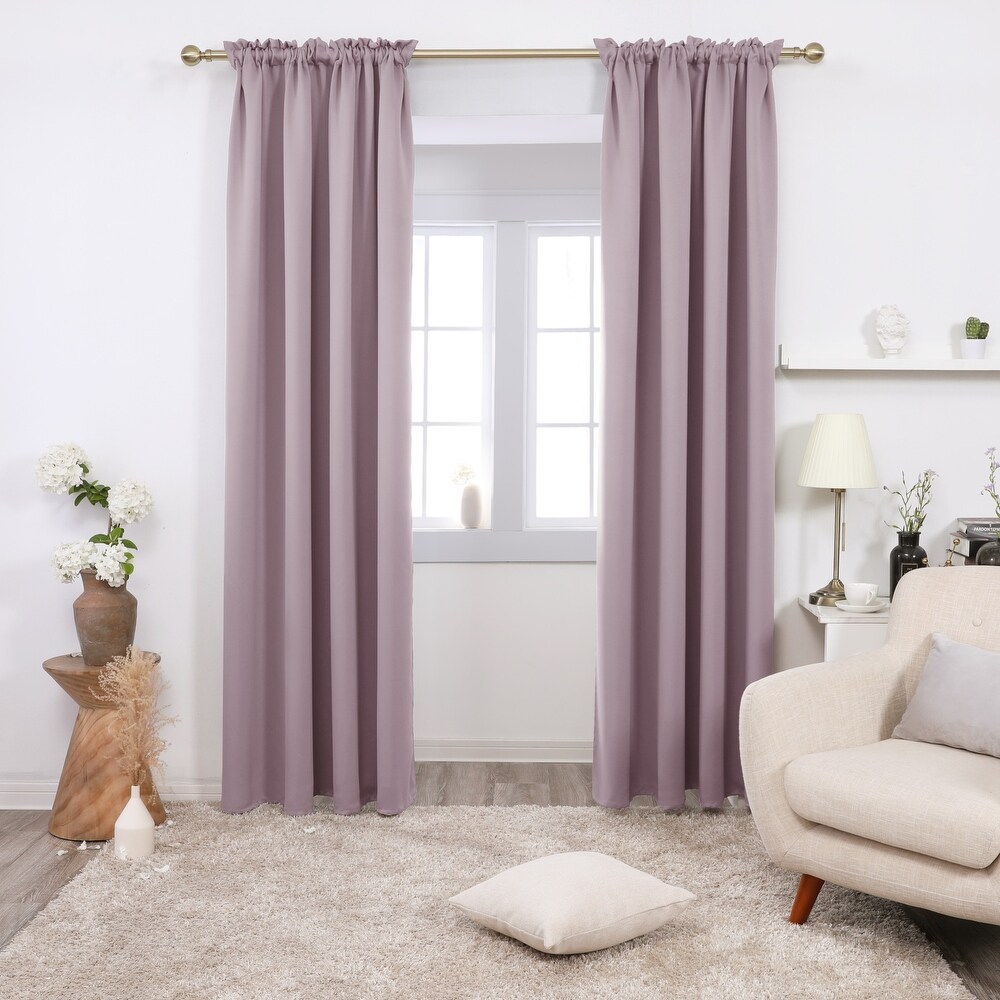 Deconovo Solid Rod Pocket 52 Width Curtain Panel Pair(2 Panel)