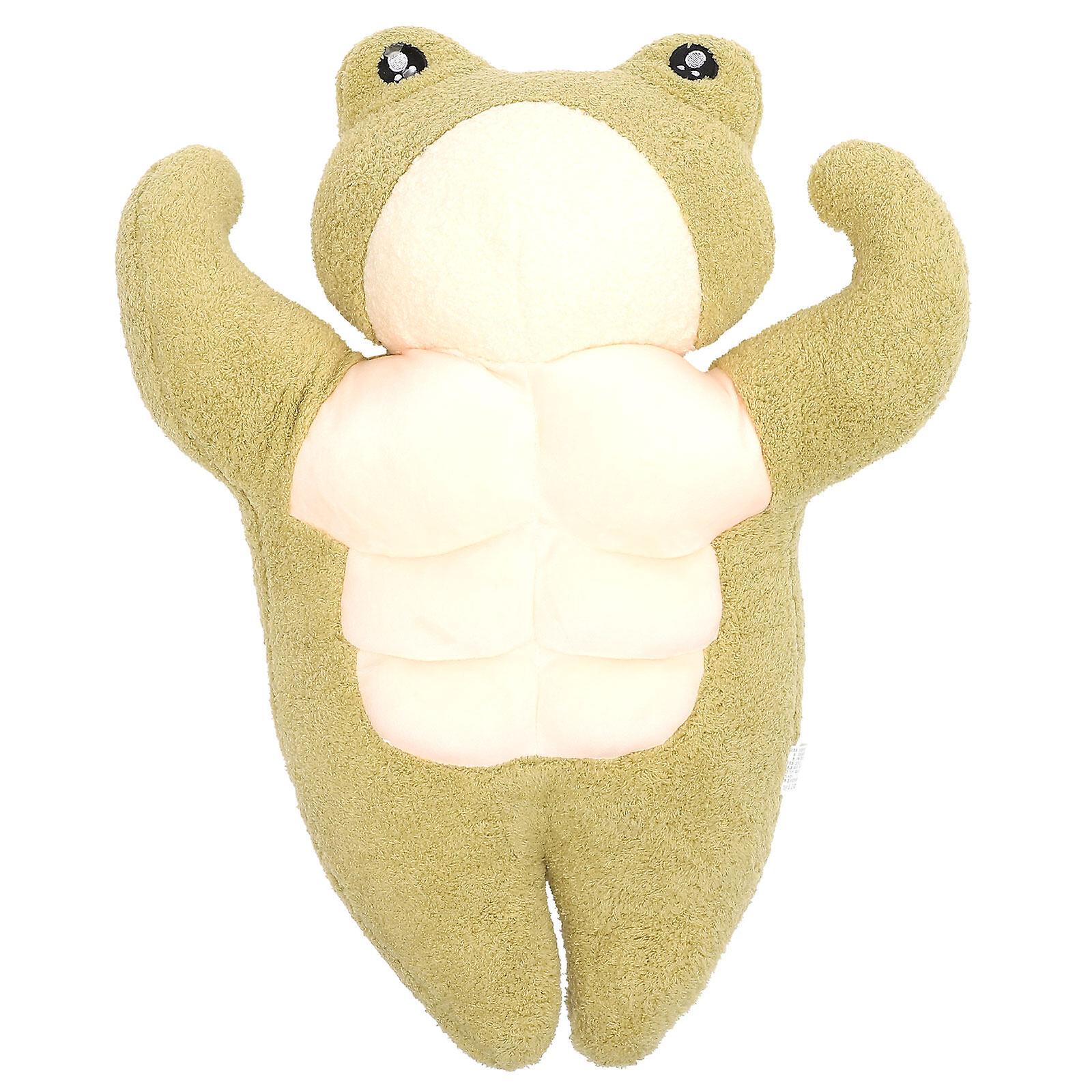 Kids Frog Doll Toy Home Bedroom Muscle Frog Stuffed Toy Lovely Frog Doll Plaything Toddlers Frog Toy