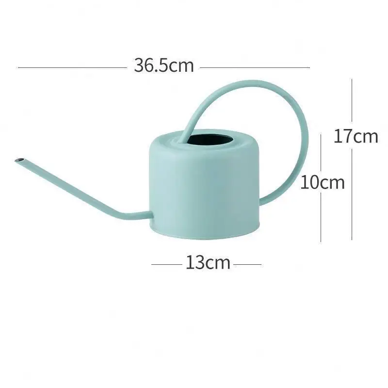 With Easy Pour Long  Garden Water Spout Copper Cans Galvanized Metal 1L Gooseneck Spout Watering Can For Home Indoor Planting/