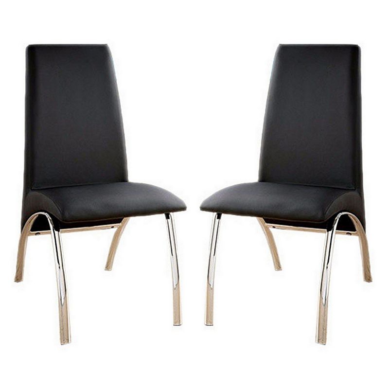 Glenview Contemporary Side Chair， Black Finish Set Of 2