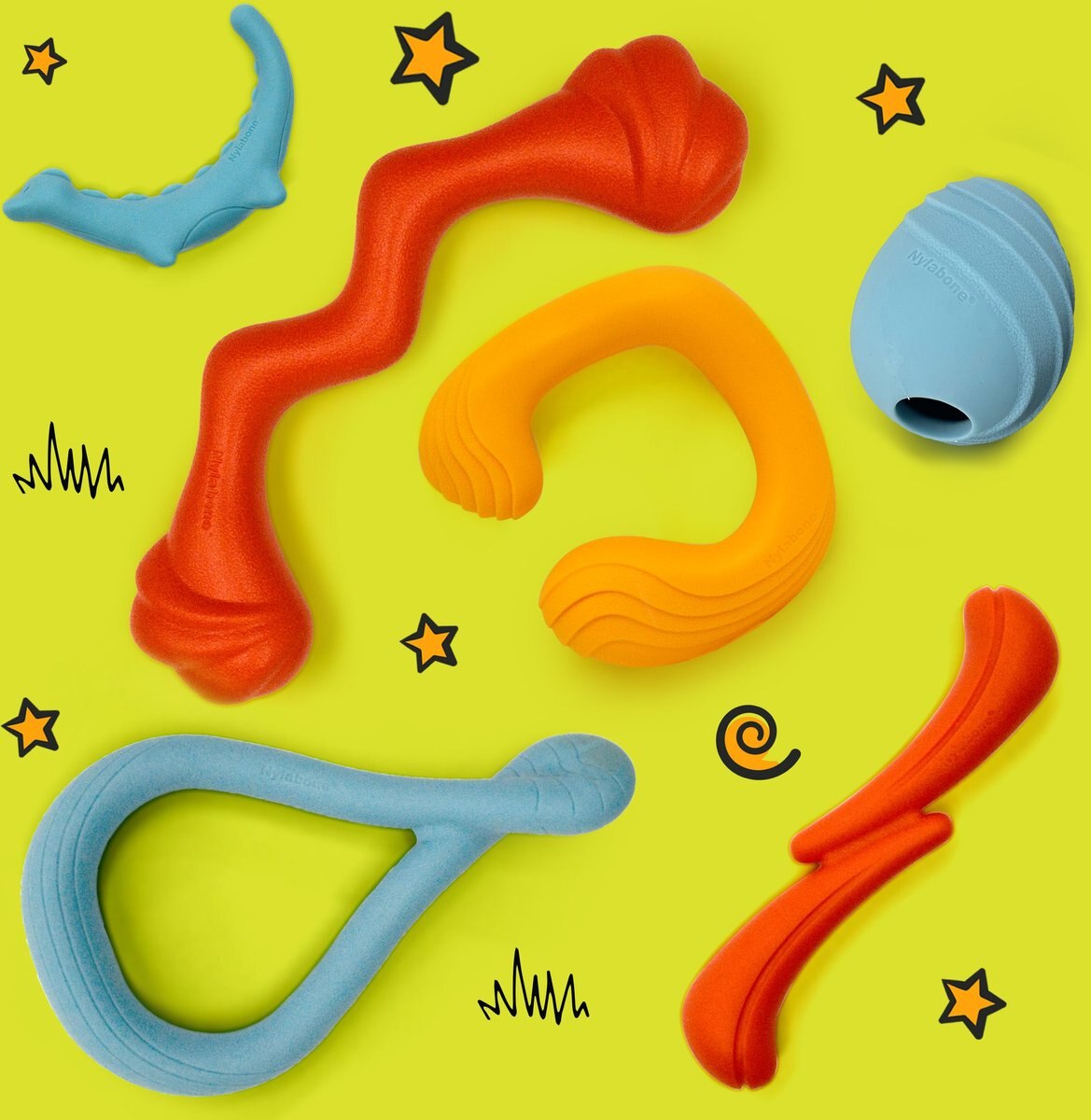 Nylabone Creative Play Stik-GO and C-Shuu Interactive Dog Toy Bundle