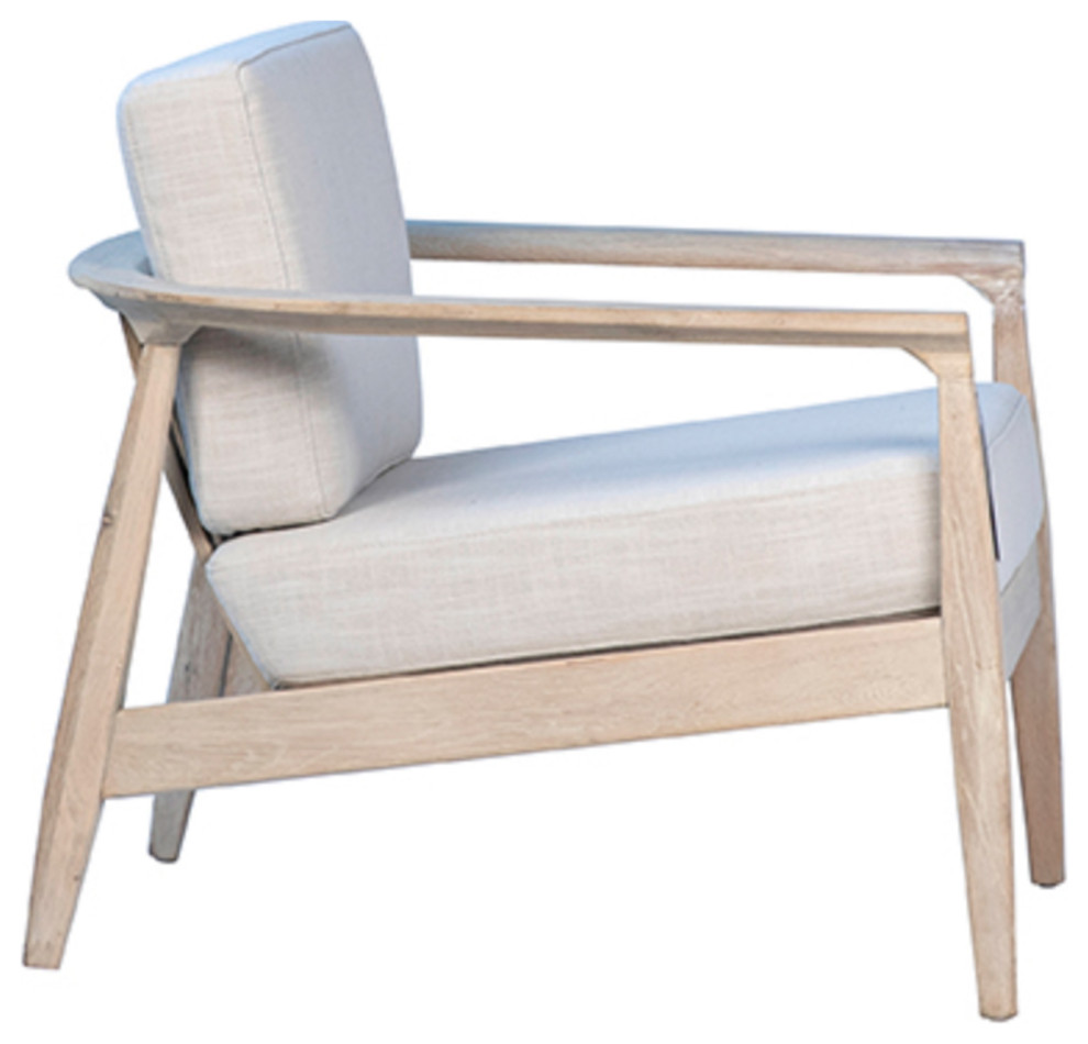 Modern White Wash Oak Easy Chair   Midcentury   Armchairs And Accent Chairs   by Design Mix Furniture  Houzz