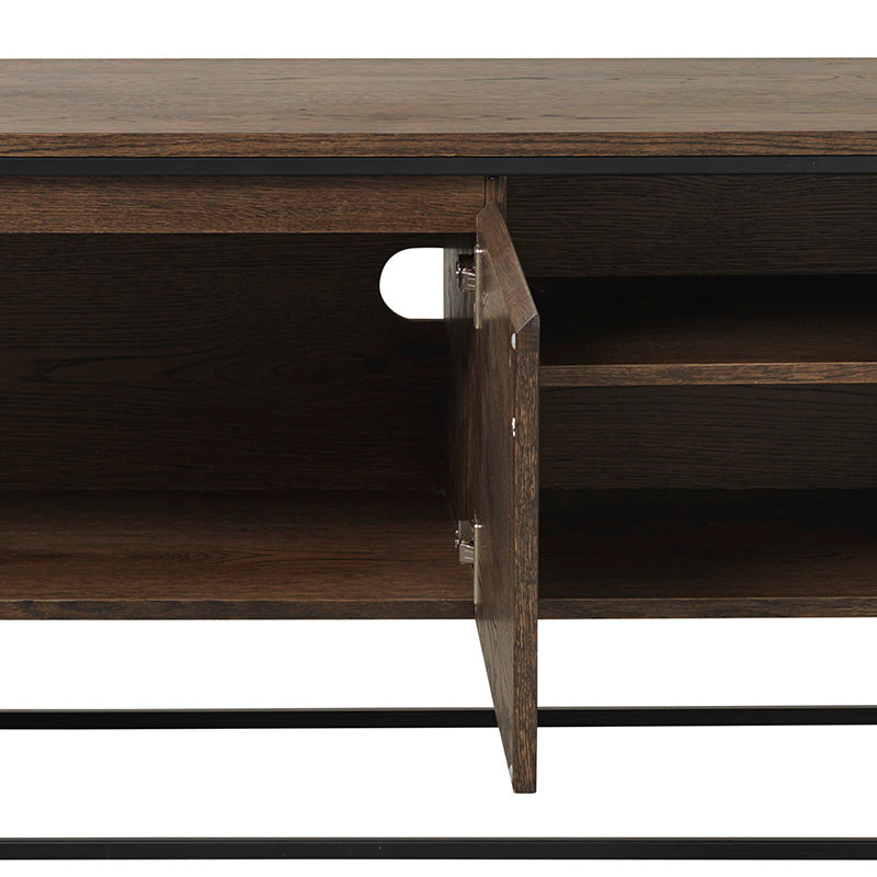 RIVOLI TV Entertainment Unit 1.55M -  Smoked Oak / Black