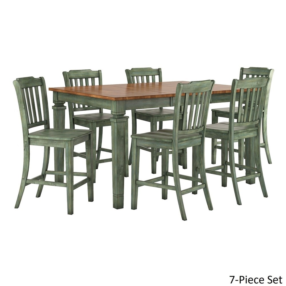 Elena Extendable Counter Height Dining Set with Slat Back Chairs by iNSPIRE Q Classic