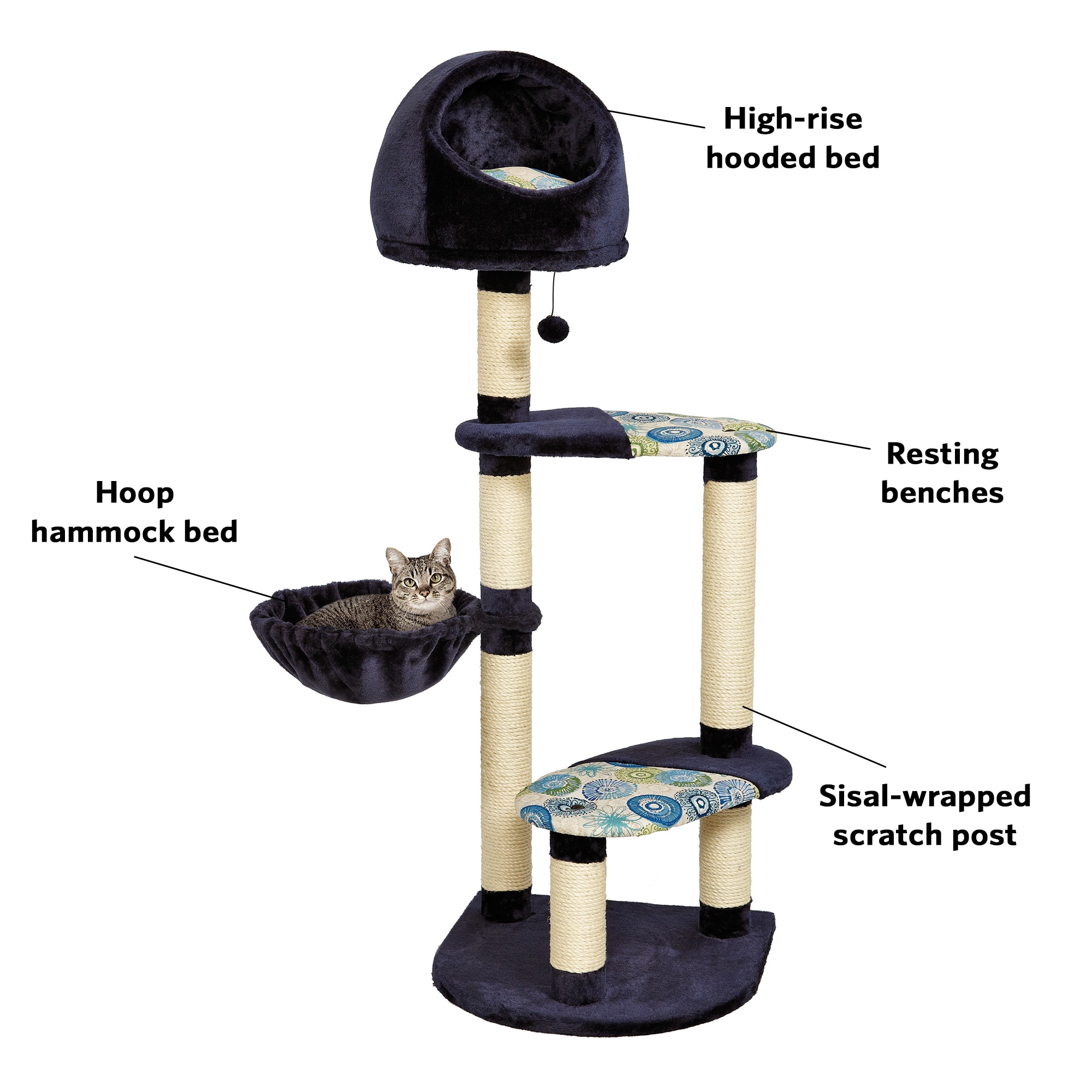 MIDWEST Resort Cat Tree， 60