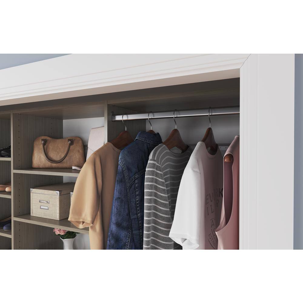 Closet Evolution 84 in. W - 108 in. W Rustic Grey Wood Closet System GR33