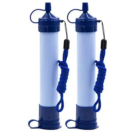 Personal Water Filter Straw for Outdoor Camping Hiking Emergency Survival Backpack kit