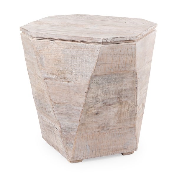 Stowe II 23L x 21W x 20H Octagonal Light Brown Solid Wood Side/End Table - 21.0L x 21.0W x 20.0H