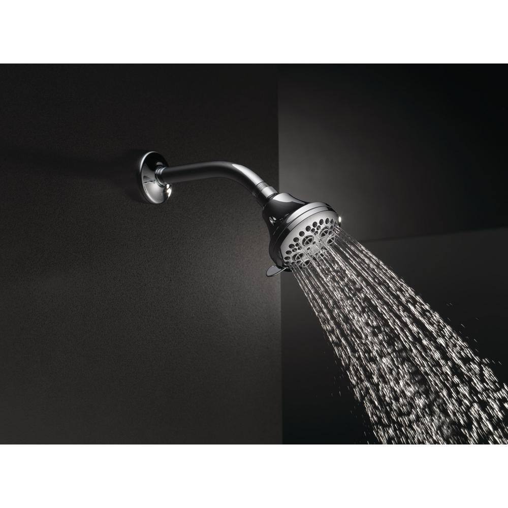 Delta 5-Spray Patterns 1.75 GPM 4 in. Wall Mount Fixed Shower Head in Chrome 75556