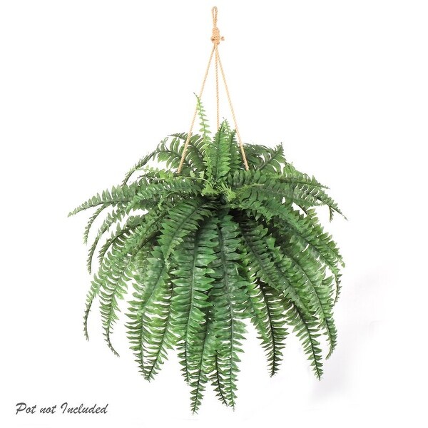 Silk Serenity's Jumbo Fern: 48Inch Faux Fern with 60 Fronds and UV Protection