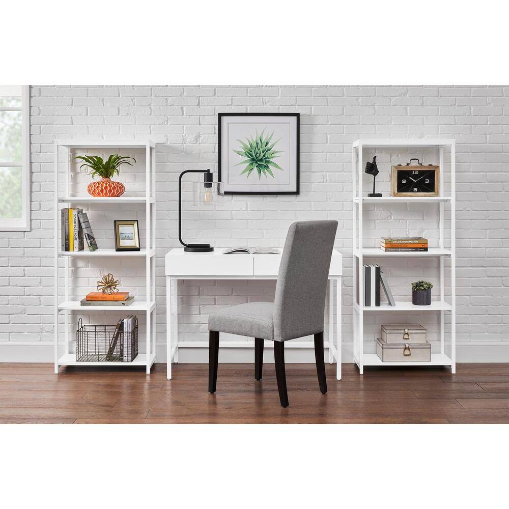 StyleWell Donnelly White 5-Shelf Accent Bookcase with Open Back (58 in. H) SR9002WHB