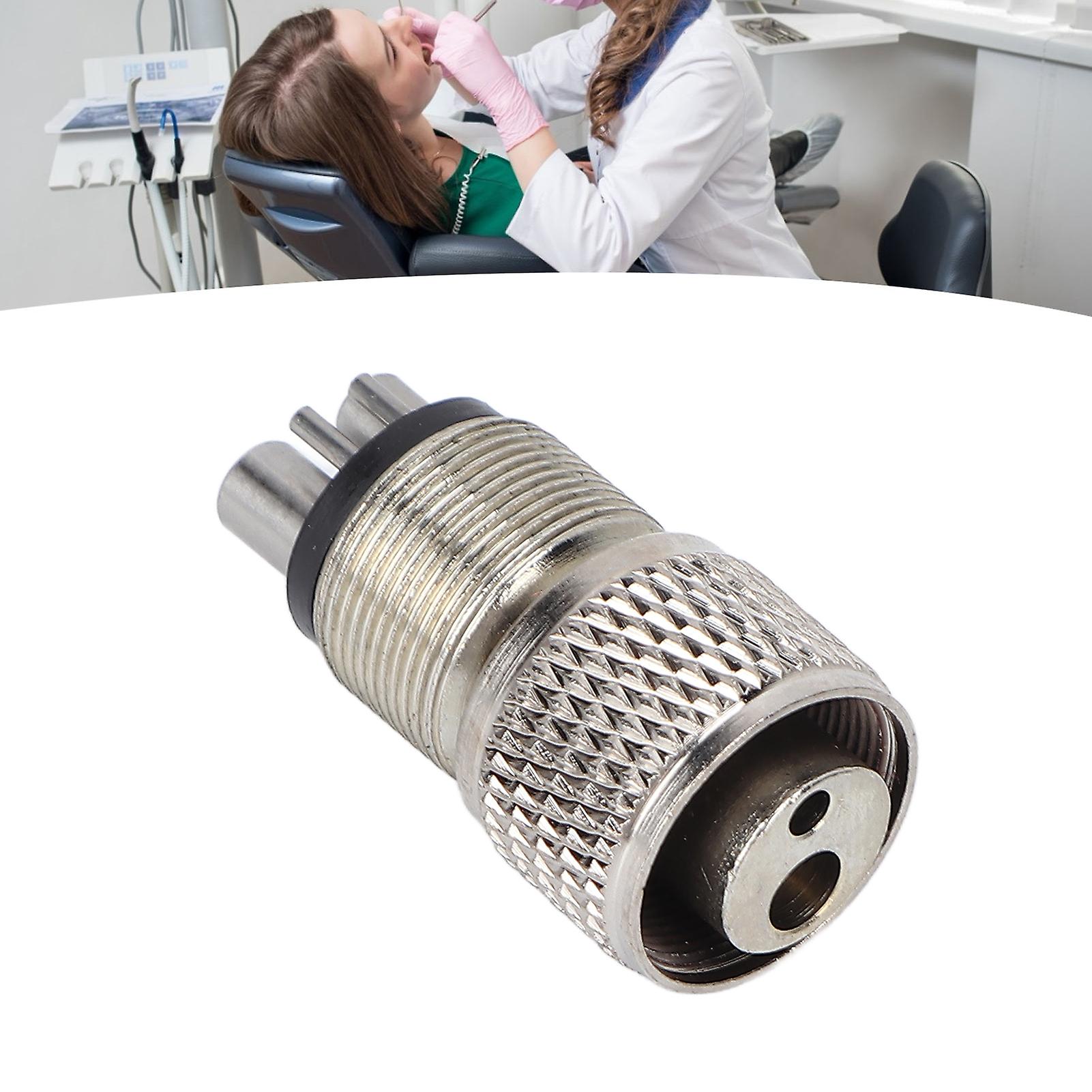 High Speed Dental Handpiece Adapter 4 To 2 Hole Stainless Steel Dental Handpiece Converter For Dentist